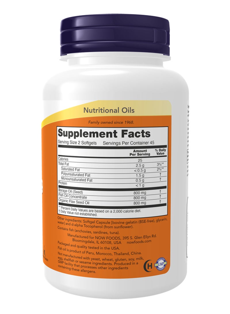 Now Foods - Super Omega 3-6-9 90 Softgels - Image 1