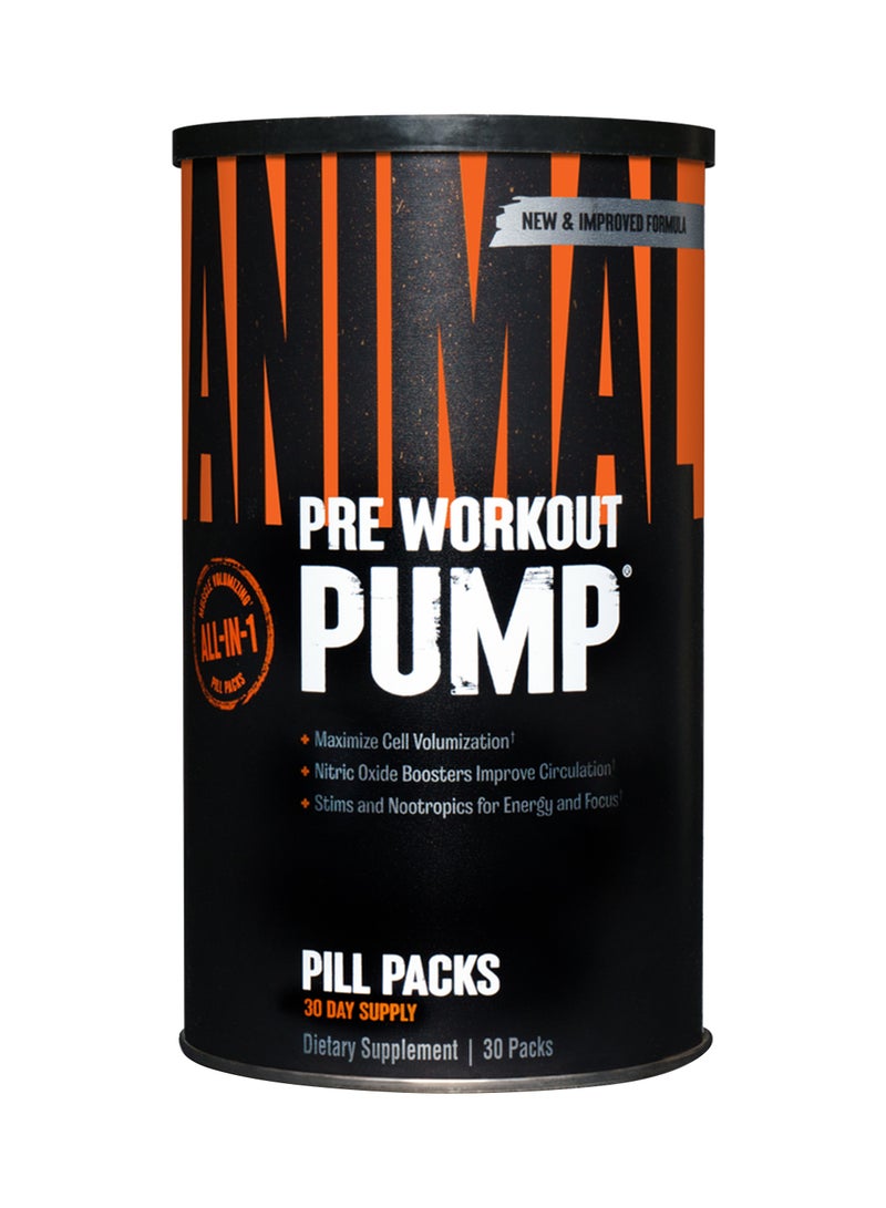 Universal Nutrition Animal Pump, 30 Packs