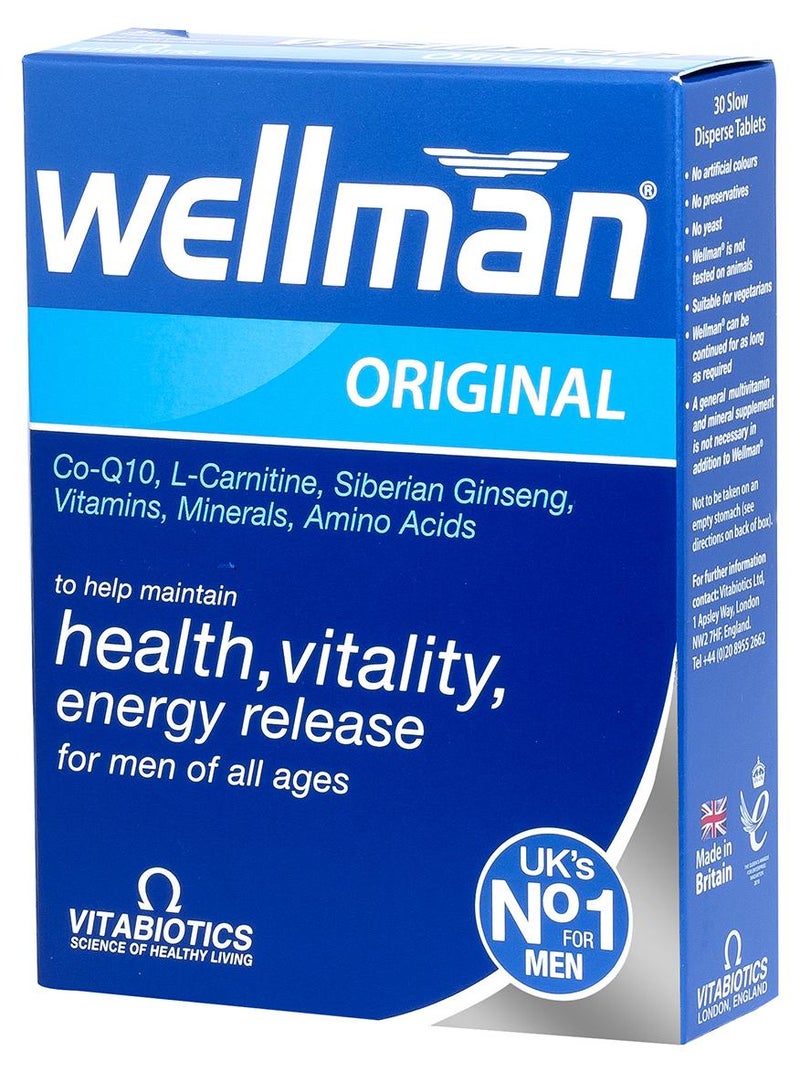 Vitabiotics Wellman Original 30 Tablets - Image 1