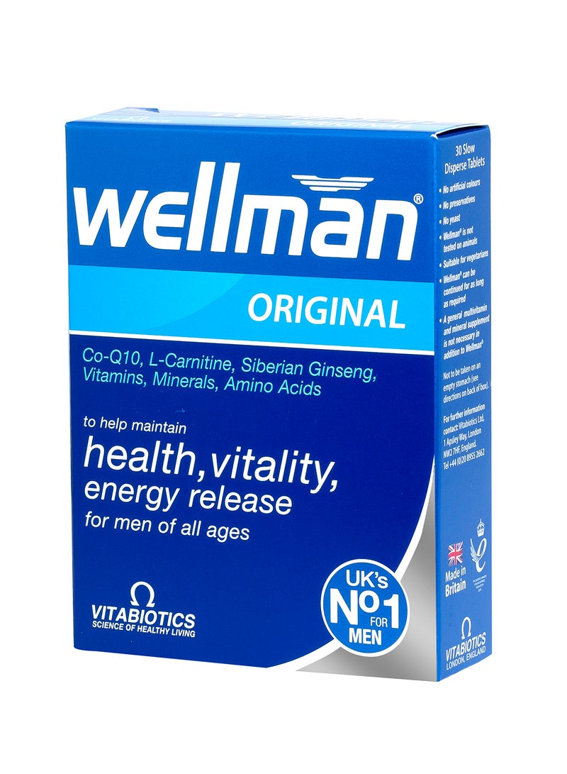 Vitabiotics Wellman Original 30 Tablets - Image 1