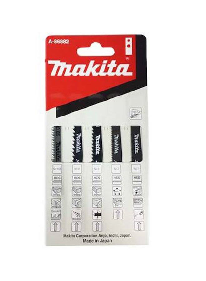 Makita - JIG SAW BLADE SET Black/Silver 0.12x3.35x6.69inch - Image 1