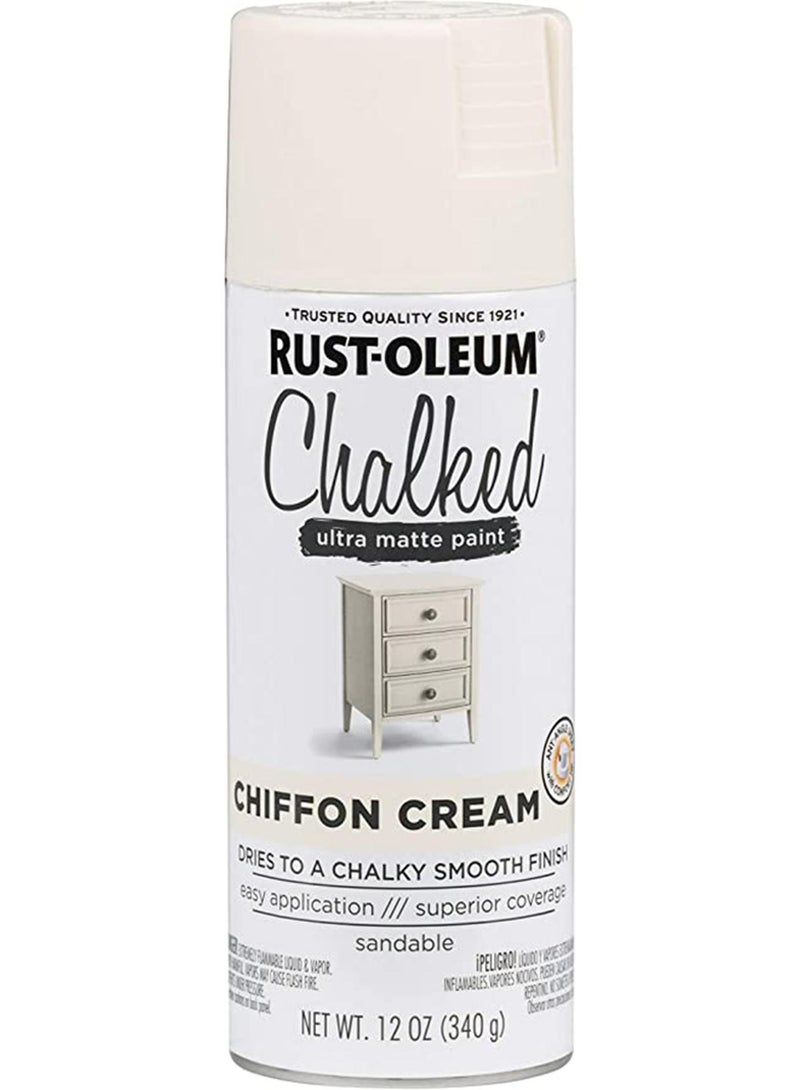 RUST-OLEUM Chalked Ultra Matte Paint Chiffon Cream 340grams - Image 1