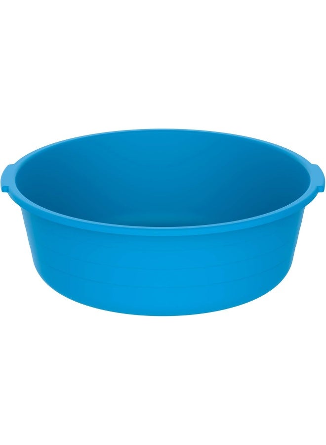 Cosmoplast 18" Round Plastic Basin Tub Plastic 48 x 48 x 19 cm Blue 22.0Liters  - Image 3