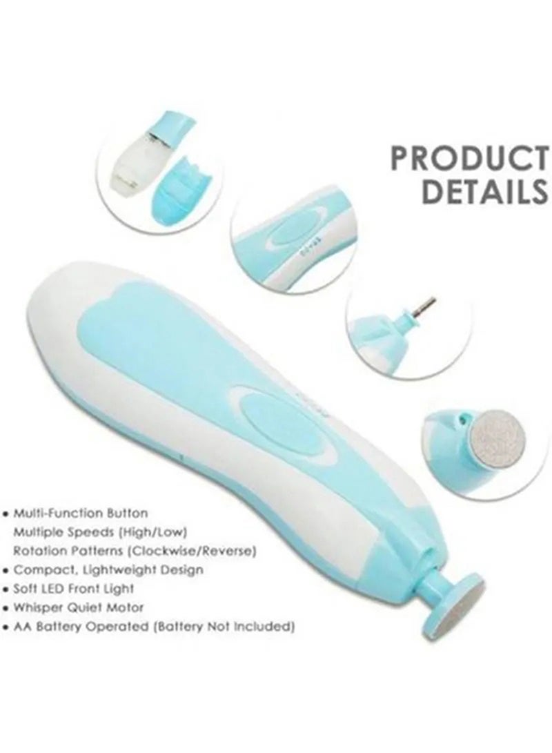 Generic - Electric Nail File Trimmer With Vibration Motor, Different Grinding And Polishing Heads For Newborn - 7 pieces, 0 Months + - Image 1