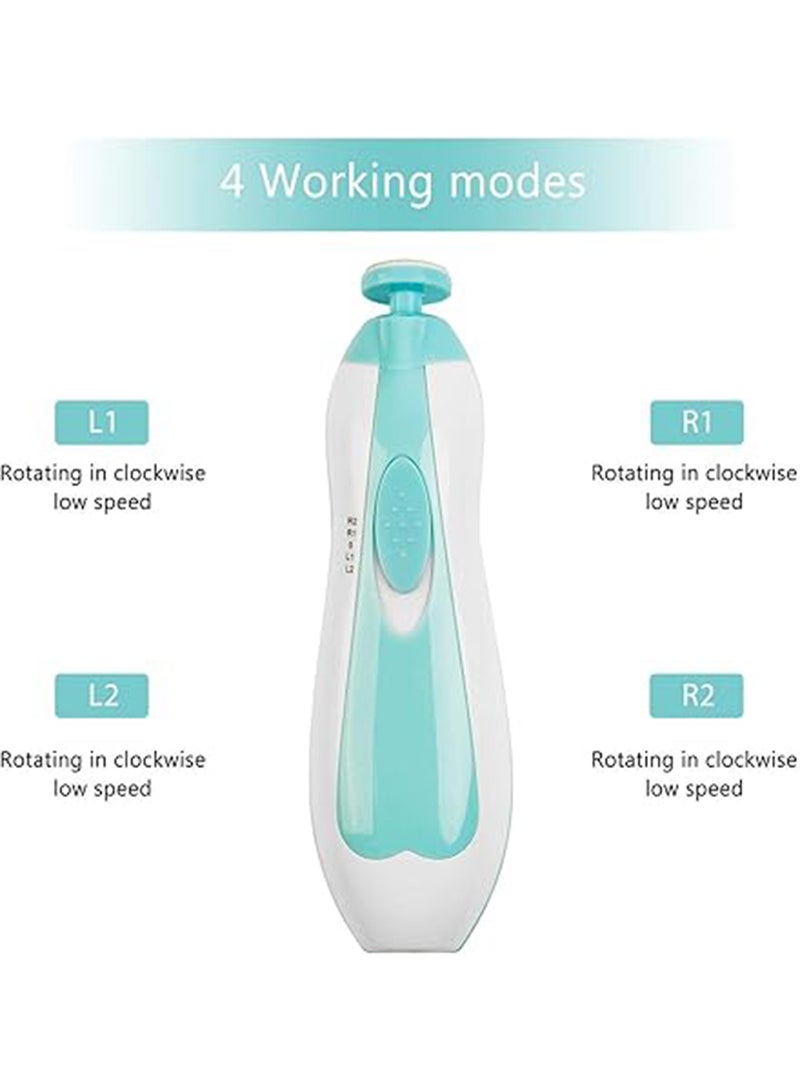 Generic - Electric Nail File Trimmer With Vibration Motor, Different Grinding And Polishing Heads For Newborn - 7 pieces, 0 Months + - Image 1