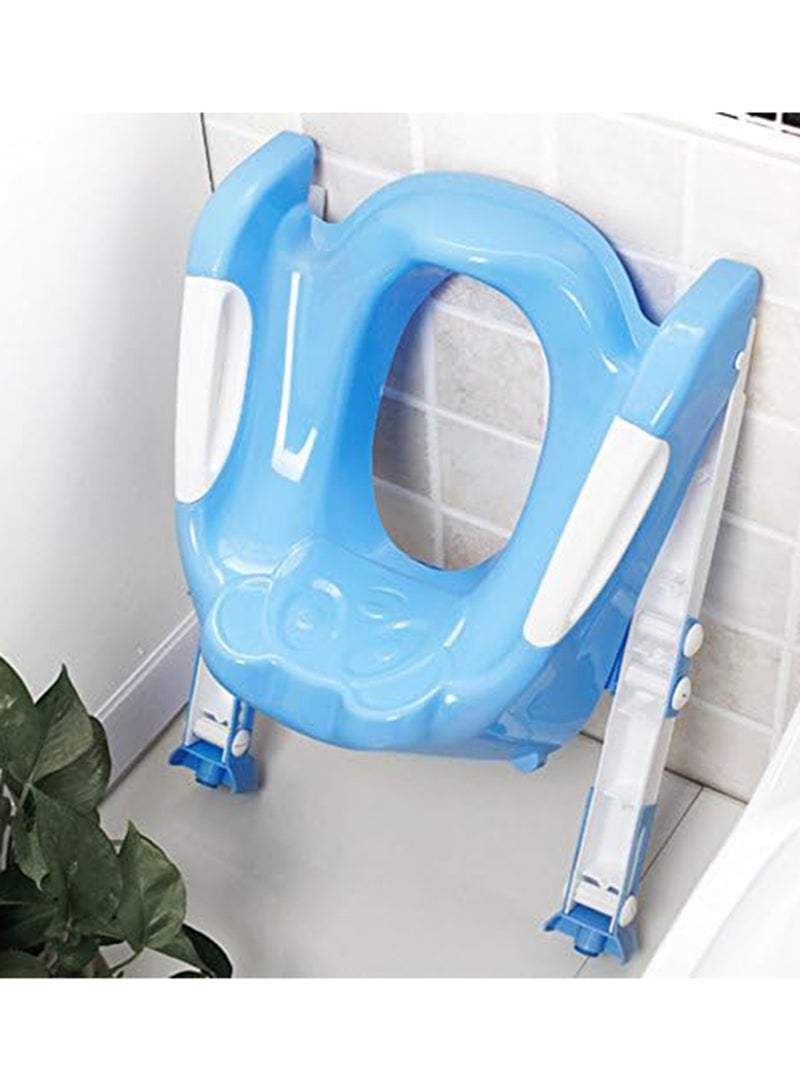 Generic Portable Folding Trainer Toilet Potty Training Ladder Chair For Kids - Blue  - Image 5