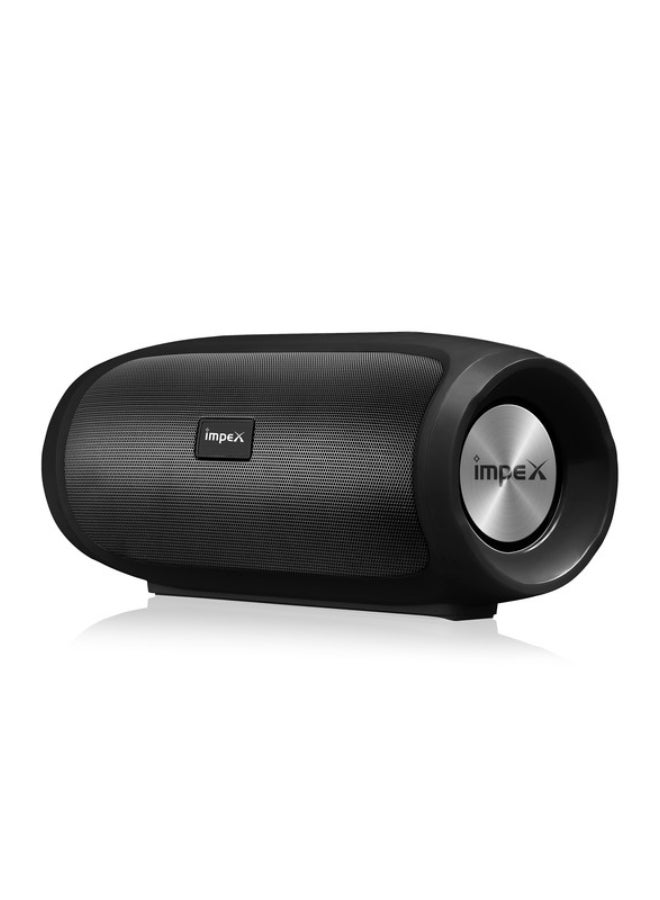 Impex Multimedia Bluetooth Speaker System | USB, TF Card, AUX Input | Built-in Mic, Hands-Free Calling | Universal Micro USB Charging | Mobile Charging Option | Compatible with Smartphones & Tablets | 2.0 Channel | BTS 2015 Black - Image 1
