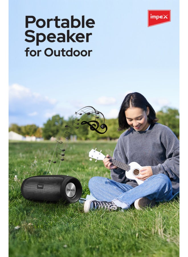 Impex Multimedia Bluetooth Speaker System | USB, TF Card, AUX Input | Built-in Mic, Hands-Free Calling | Universal Micro USB Charging | Mobile Charging Option | Compatible with Smartphones & Tablets | 2.0 Channel | BTS 2015 Black - Image 5