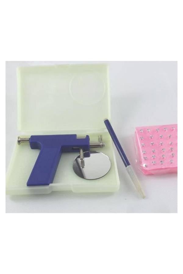 5-Piece Ear Piercing Gun Tool Set Blue/Pink/Beige - Image 4