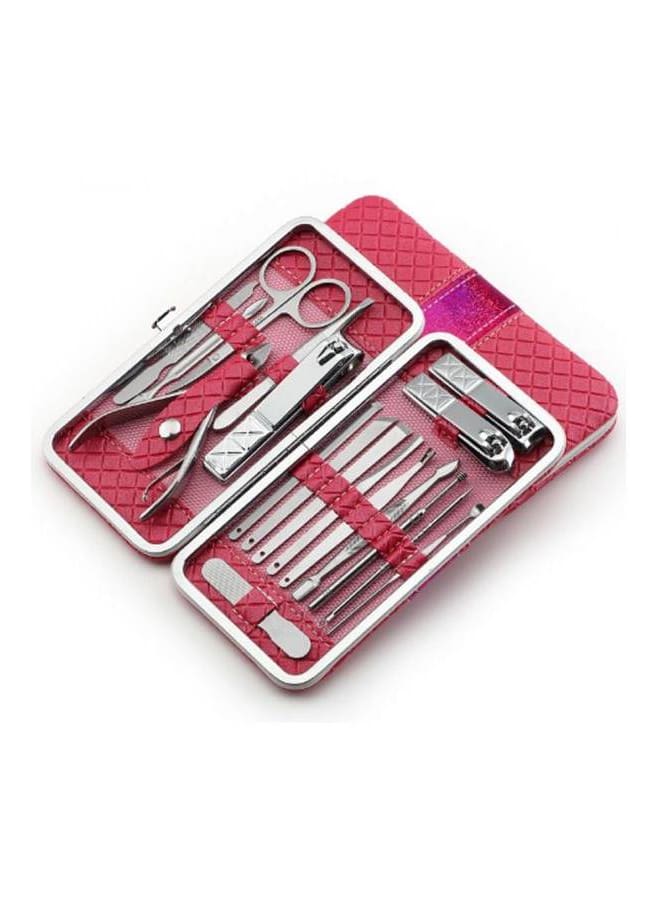 Manicure Pedicure Set Nail Clippers, 19 Piece Stainless Steel Manicure Kit, Professional Nail Tools- Perfect Gift For Women, Men .Grooming Kit Nail Scissors With Portable Travel Case - Image 1