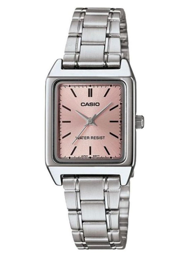 كاسيو ساعة يد رسمية بعقارب طراز LTP-V007D-4EUDF -31 مم - فضي للنساء - Image 1