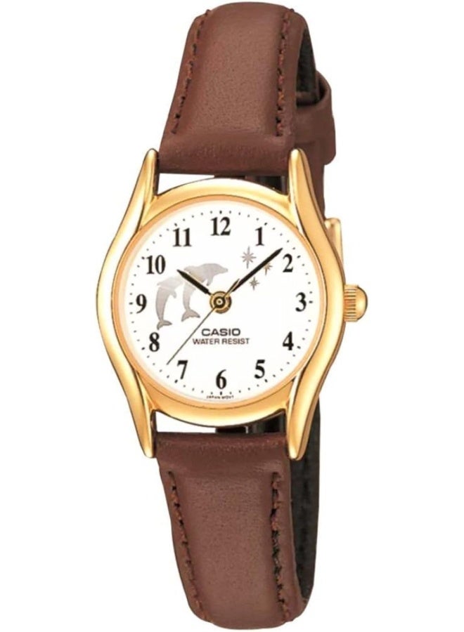 CASIO Women's Analog Leather Watch- LTP-1094Q-7B9RDF - Image 3