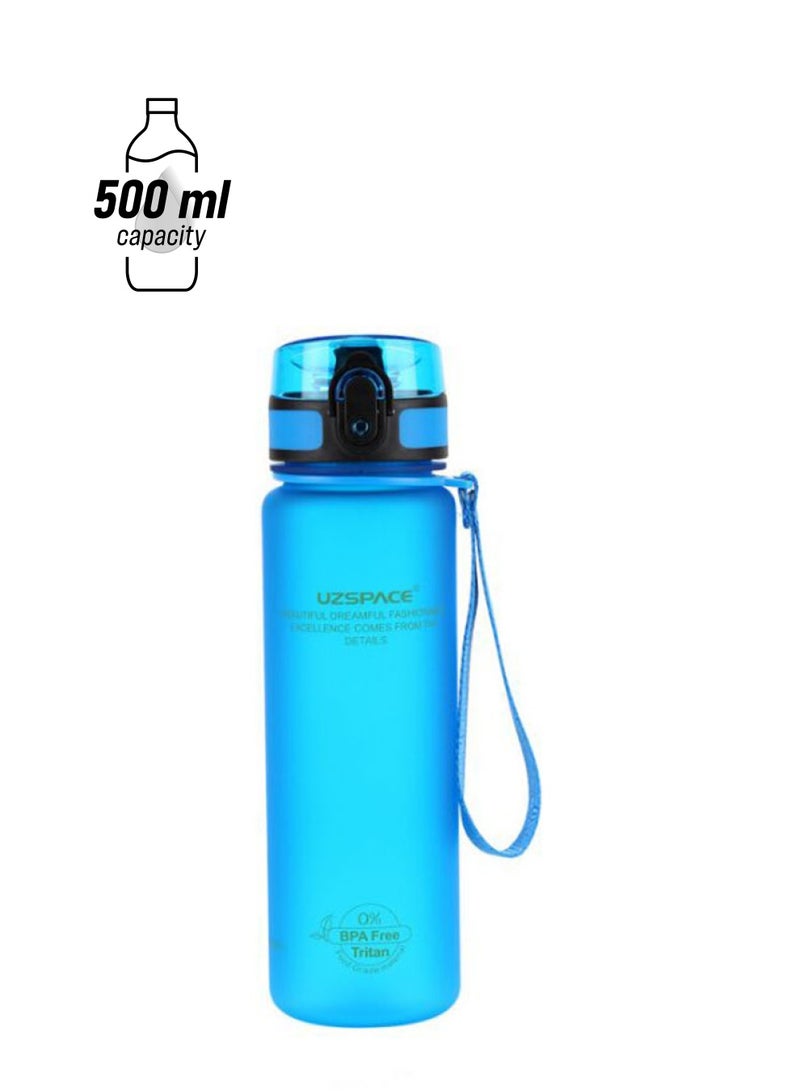 UZSPACE Plastic Travel Water Bottle Blue - Image 1