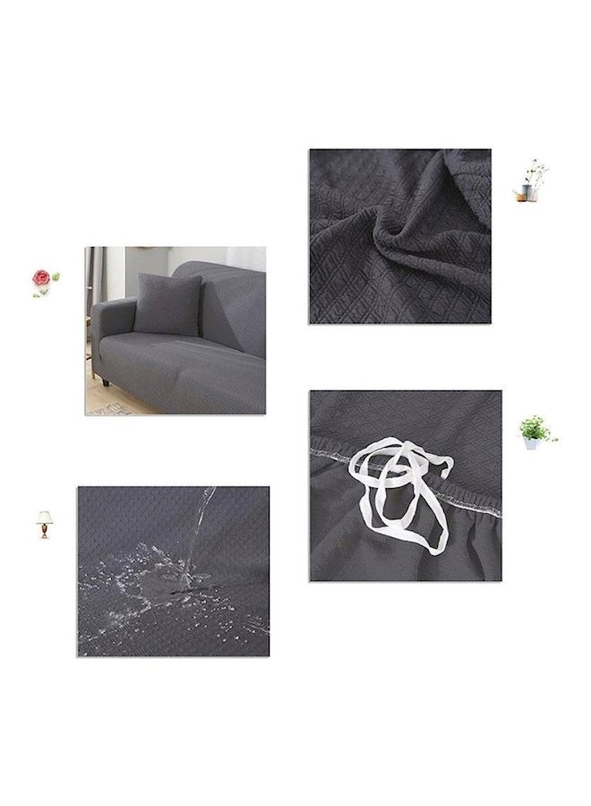 Three Seater Sofa Cover Grey - Image 3