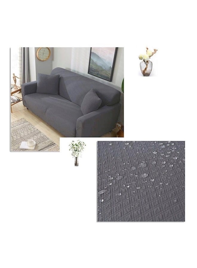 Three Seater Sofa Cover Grey - Image 2