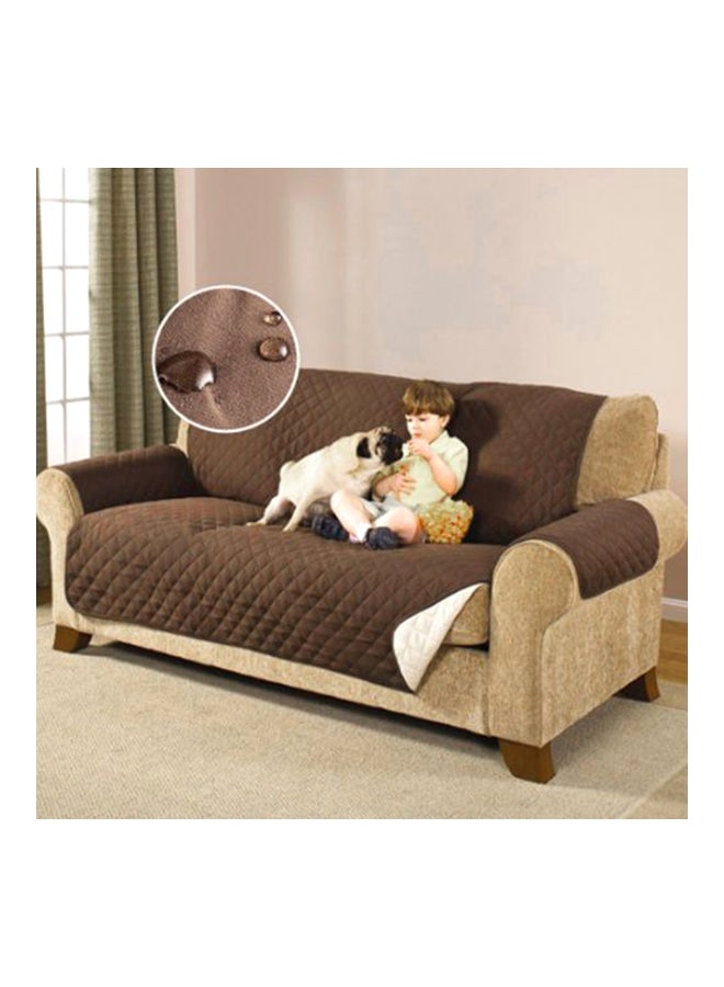 Three Seater Waterproof Sofa Cover Beige/Brown 167x190cm