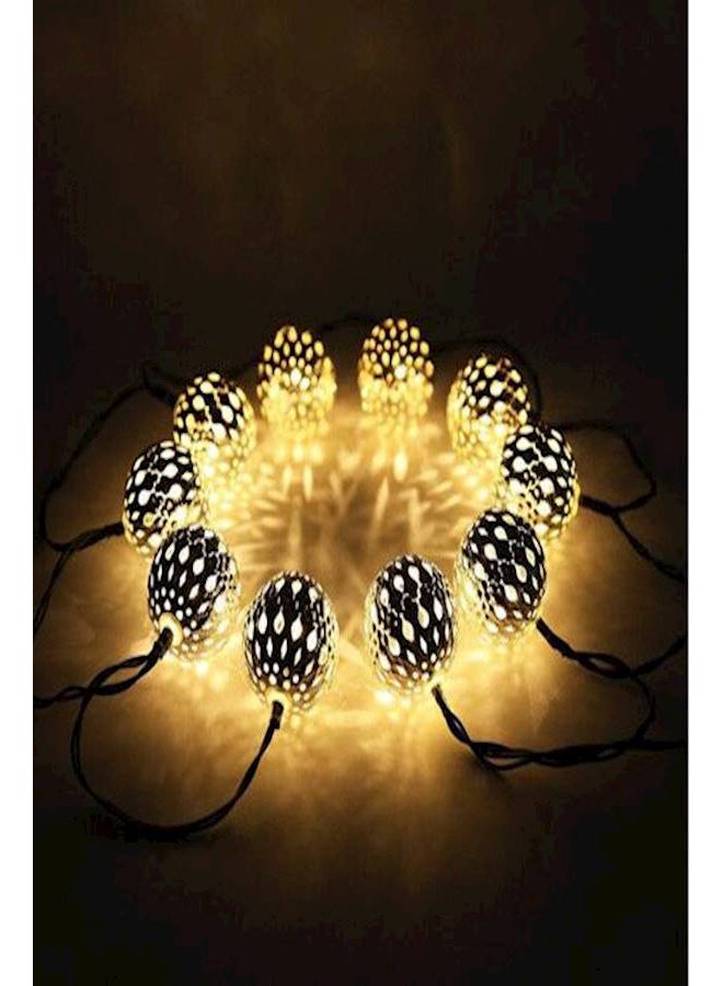 20 LED Moroccan Globe String Lights ( Color may vary ) Yellow - Image 2