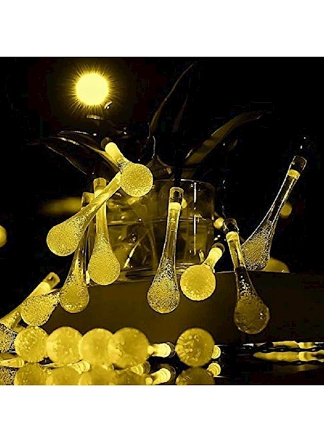 Generic - 30 LED Solar Outdoor String Lights Yellow - Image 1