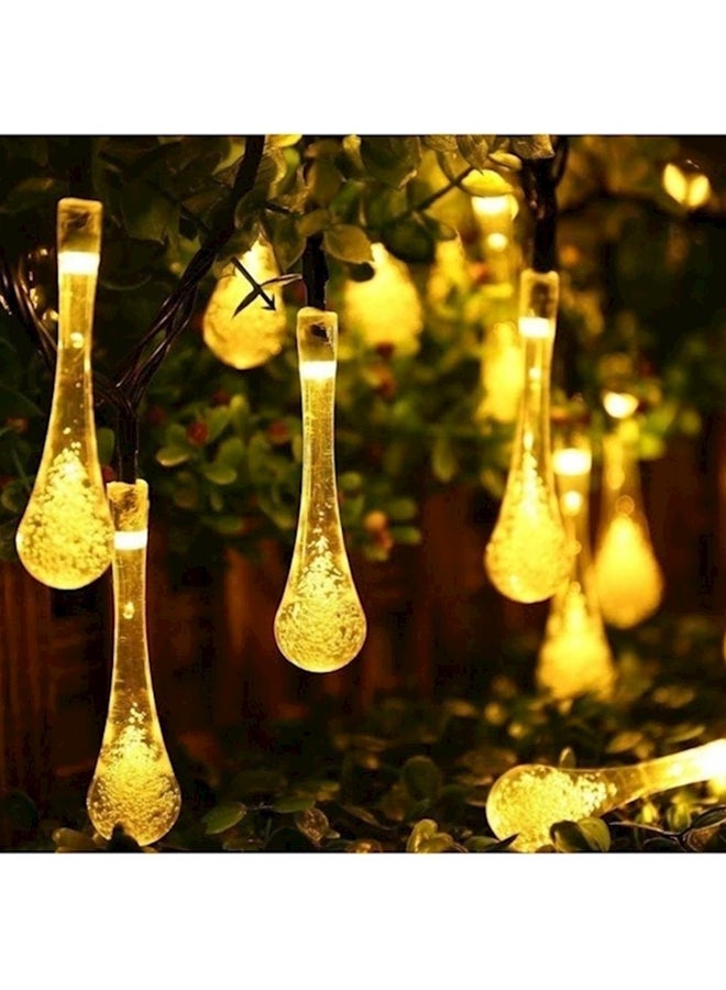 Generic - 30 LED Solar Outdoor String Lights Yellow - Image 1