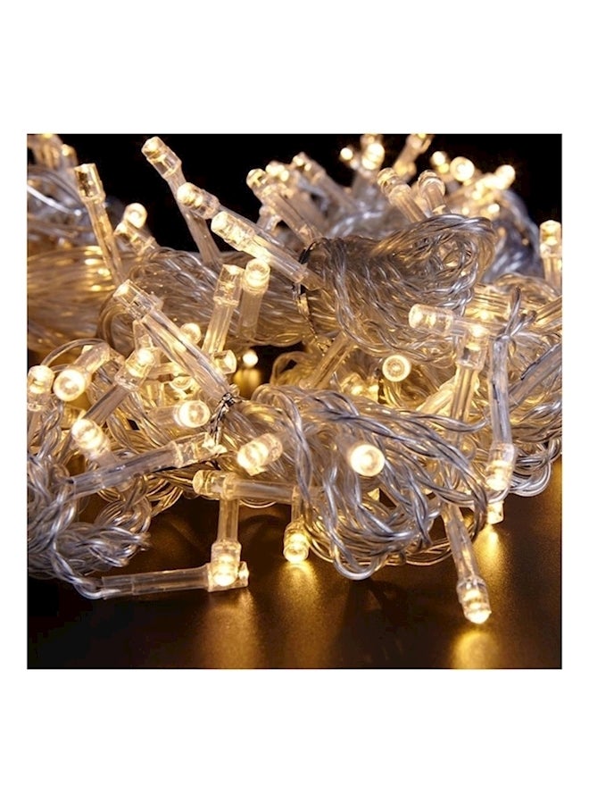 ماركة غير محددة حبل أضواء للزينة بتصميم ستارة نافذة أبيض/أصفر  - Image 2