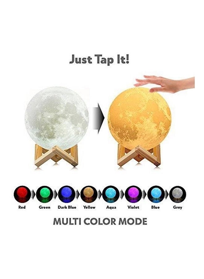 Earth Lamp 9 Colors Flashing Mode Ball With Stand Base Brown/White/Yellow 13cm