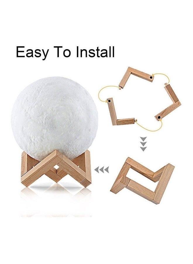 Earth Lamp 9 Colors Flashing Mode Ball With Stand Base Brown/White/Yellow 13cm