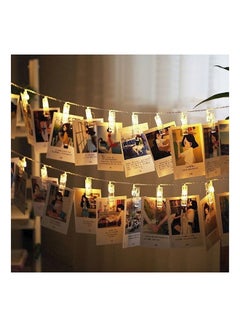 Decorative String Light With 20 Clips For Hanging Photos Yellow 2meter