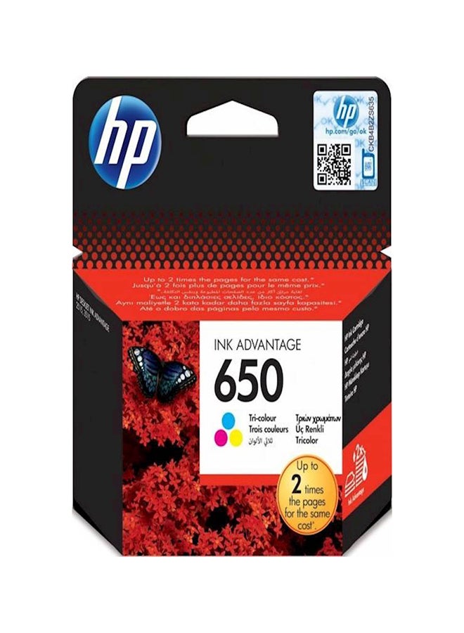 HP CZ101AK 650 Black Ink Cartridges, 2 Pieces and  CZ102AK 650 Tri Color Ink Cartridge Multi Colour  - Image 3