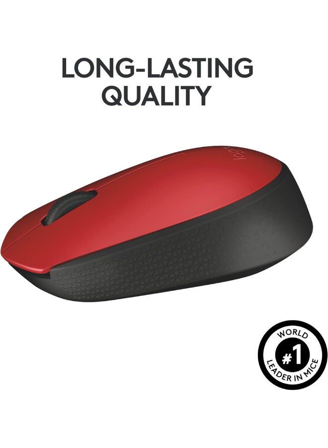 Logitech M171 Wireless Mouse 910-004641 Red  - Image 3
