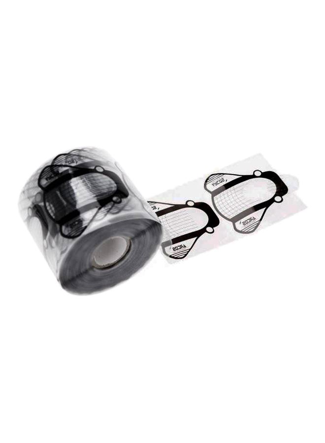 500-Piece Nail Art UV Gel Tip Extension Guide Black/Clear - Image 1