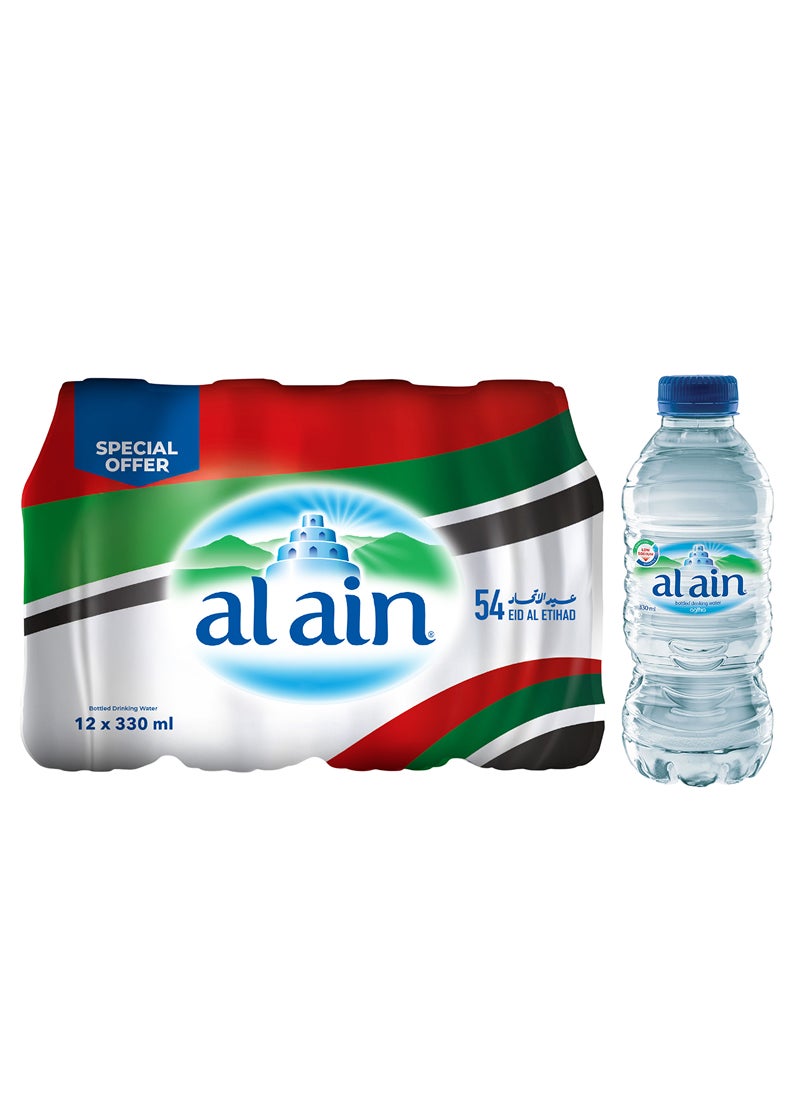 العين زجاجات مياه 330ملليلتر عبوة من 12 قطعة - Image 1