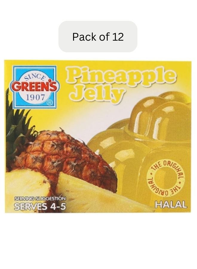 GREEN'S Jelly Pineapple 80grams Pack of 12 - Image 1