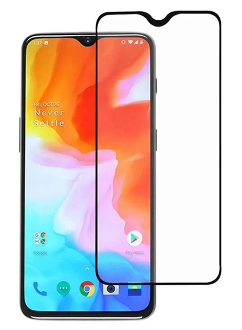 MARGOUN - Replacement Tempered Glass Screen Protector For OnePlus 6T Black/Clear - Image 1