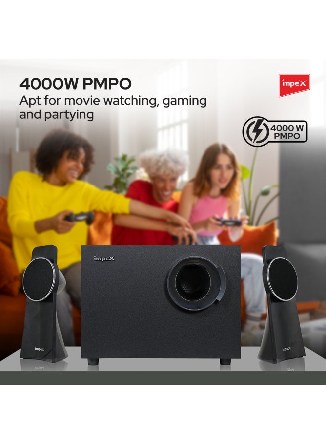 Spinto Portable Multimedia Bluetooth Speaker System Black