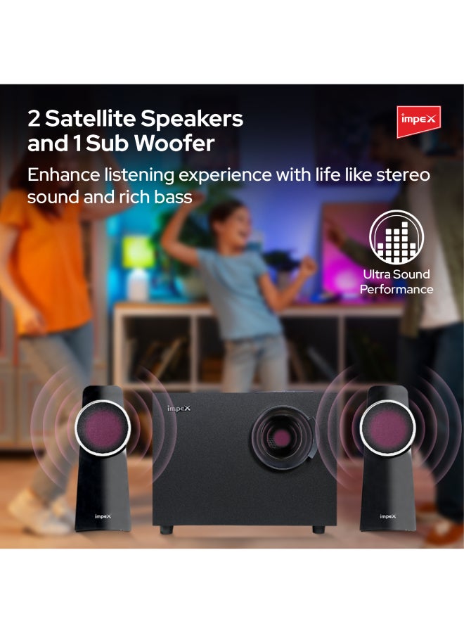 Spinto Portable Multimedia Bluetooth Speaker System Black