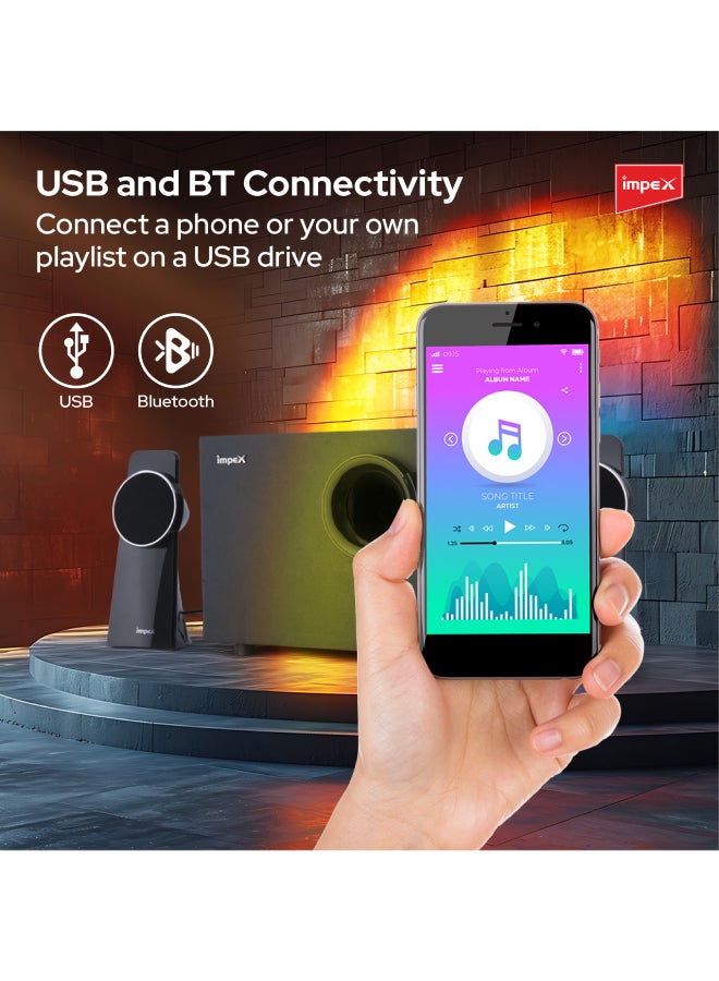 Spinto Portable Multimedia Bluetooth Speaker System Black
