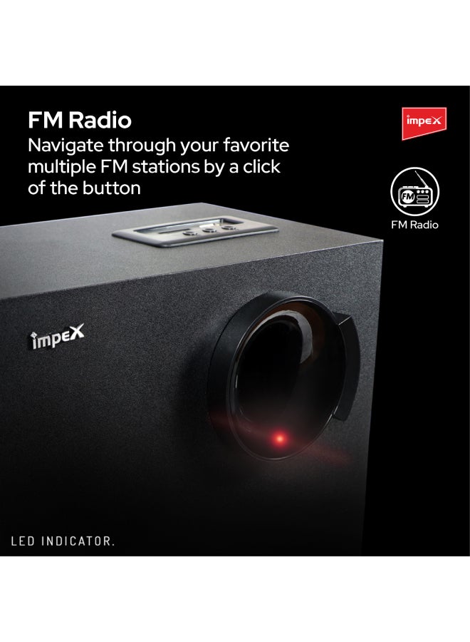 Spinto Portable Multimedia Bluetooth Speaker System Black