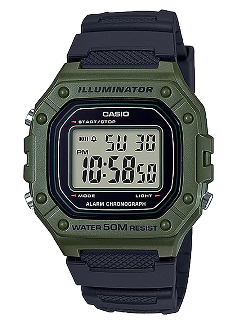 CASIO Men's Water Resistant Digital Watch W-218H-3AVDF - 44 mm - Black - Image 1
