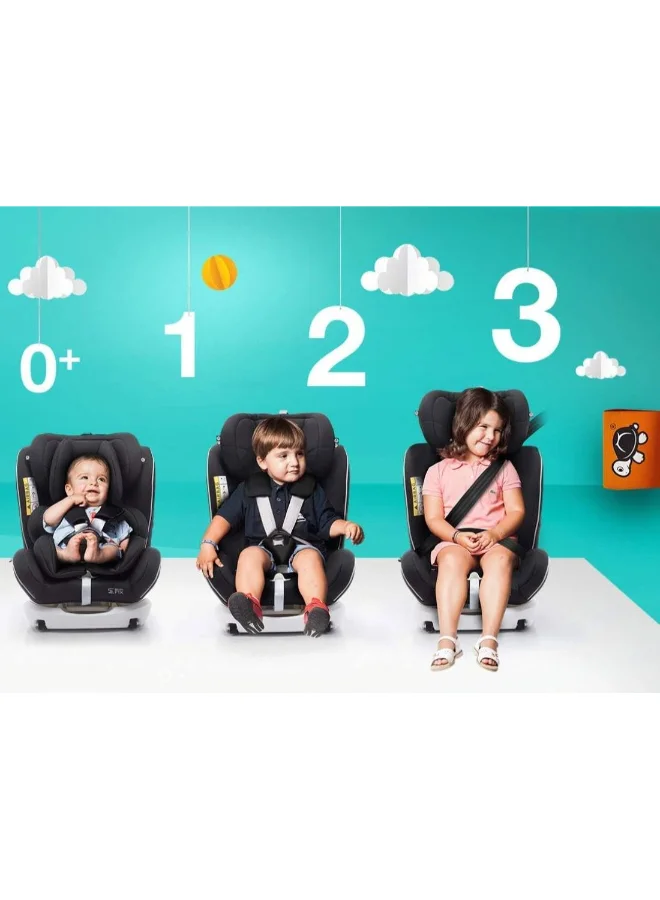 Babyauto Baby Auto Neofix Car Seat with Up To 4 Positions, 0 to 12 Years - Black