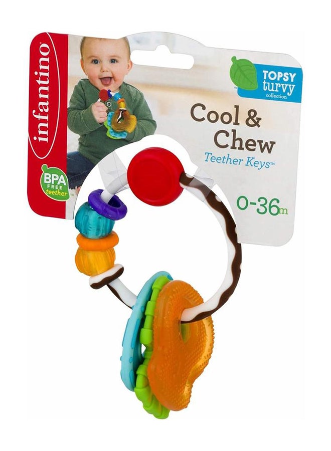 infantino Slide And Chew Baby Teether Keys Baby Teething Toy - Assorted  - Image 4