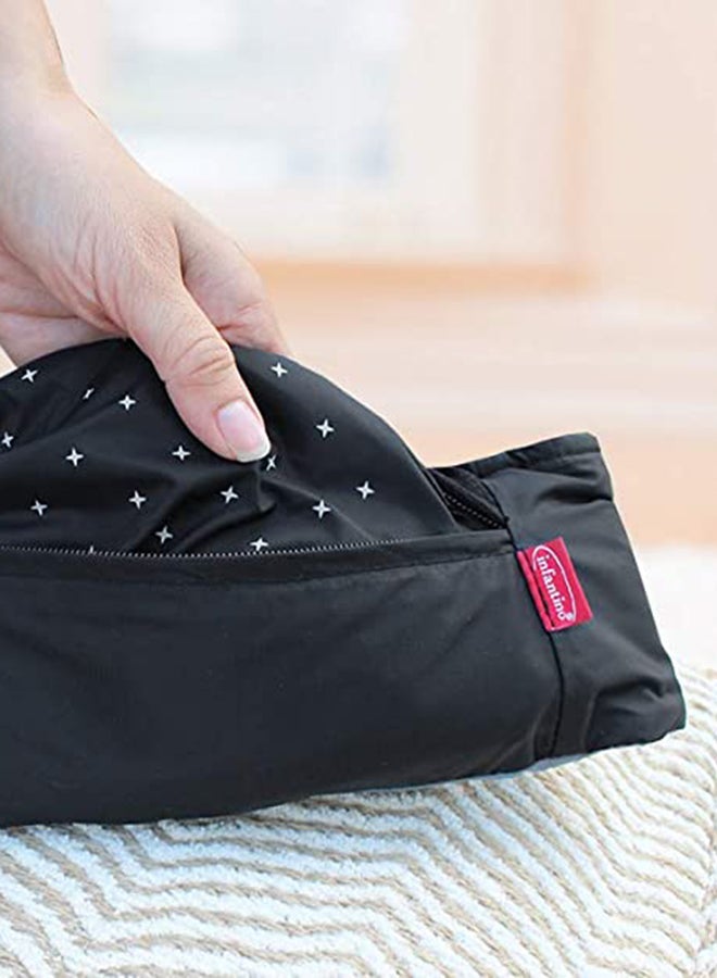 infantino Zip 2 In 1 Travel Carrier With Padded Shoulder, Shoulder Straps/Wide Waist Belt Easy To Fold And Unpack facing In And Back Pack Position, Black, Zip Travel Carrier And Trade - Image 4