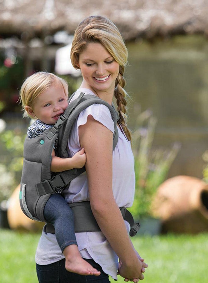 infantino - Cuddle Up Ergonomic Hoodie Baby Carrier With Removable Canopy, Grey - IN005331, 12 To 40 Lbs - Image 1