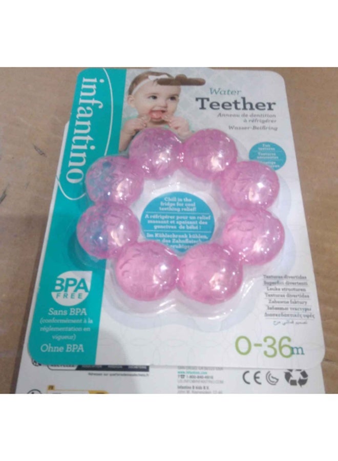 إنفانتينو عضاضة أسنان مائية للأطفال حديثي الولادة والأطفال البالغ أعمارهم 36 شهراً- لون وردي - Image 4
