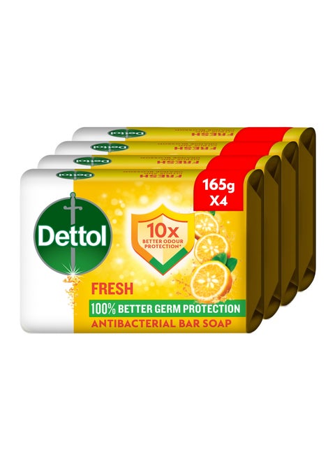 Pack Of 4 Fresh Anti-Bacterial Soap 165grams