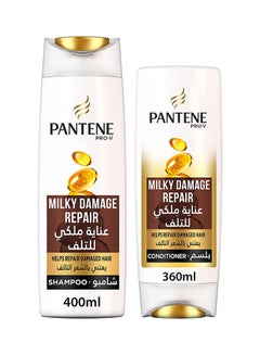 Pantene Milky Damage Repair Shampoo And Conditioner Set 760ml  - Image 1