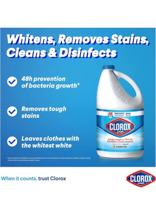 Original Liquid Bleach Toilet Cleaner And Whitest Whites Clorox 3780+709ml - view 2
