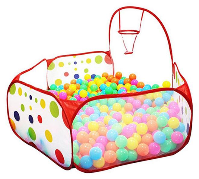 بيت لعب للأطفال قابل للطي بنمط منقط وبجودة ممتازة في الخيمة الخارجية والداخلية 70 * 60 *120سم - Image 1