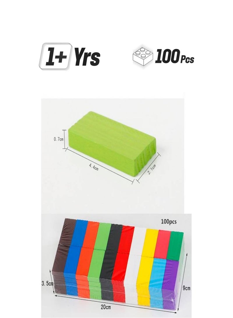 طقم مكعبات مسابقة الدومينو من 100 قطعة 100 - Image 1
