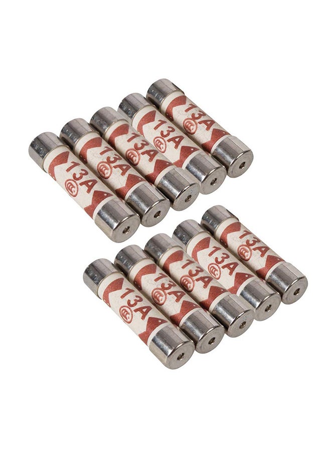 Terminator 10-Piece Porcelain Ceramic Fuse 13A Set White 10x10x10cm - Image 2