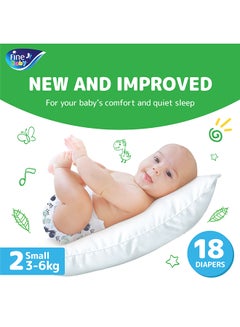 Diapers Size 2 (3-6Kg) Small, 18 Count With Double Lock Leak Barriers - pnsku/N23790359A/45/_/1704435436/de03f806-2be2-4bf2-808a-b8b2612f8fcd